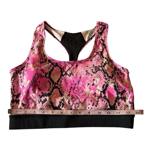 Rise Active Medium Impact  Racerback Mesh Black Band Sports Bra Size Large NWOT - Picture 3 of 14